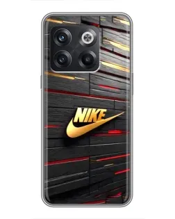 Чохол для OnePlus 10T з картинкою «Золотий Nike на металі» Чохол для OnePlus 10T з картинкою «Золотий Nike на металі»