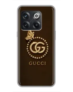 Чехол для OnePlus 10T с картинкой «Gucci — золотая бабочка»