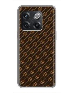 Чехол для OnePlus 10T с картинкой «Gucci — золотые диагонали»