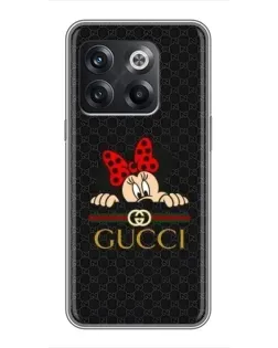 Чехол для OnePlus 10T с картинкой «Минни Маус Gucci — черный»