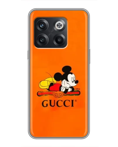 Чехол для OnePlus 10T с картинкой «Микки Маус Gucci — оранж» Чехол для OnePlus 10T с картинкой «Микки Маус Gucci — оранж»