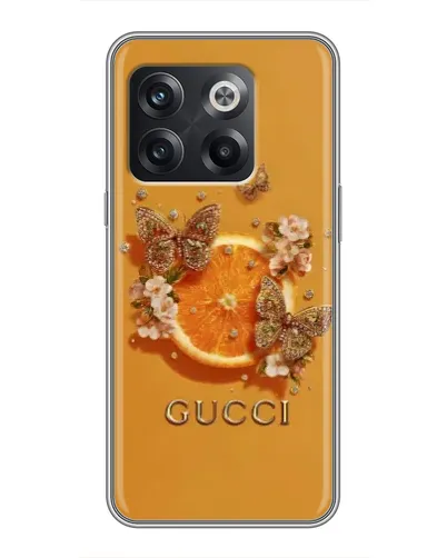 Чохол для OnePlus 10T з картинкою «Gucci — золоті метелики» Чохол для OnePlus 10T з картинкою «Gucci — золоті метелики»