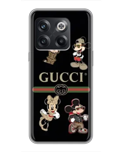 Чехол для OnePlus 10T с картинкой «Gucci — герои Disney и монограмма» Чехол для OnePlus 10T с картинкой «Gucci — герои Disney и монограмма»
