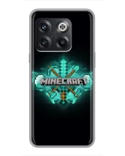 Чохол для OnePlus 10T з картинкою «Minecraft Diamond лого»