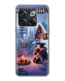 Чохол для OnePlus 10T з картинкою «Зимовий Minecraft»