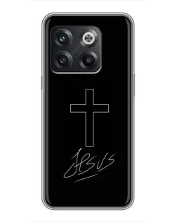 Чехол для OnePlus 10T с картинкой «Графический крест Jesus» Чехол для OnePlus 10T с картинкой «Графический крест Jesus»
