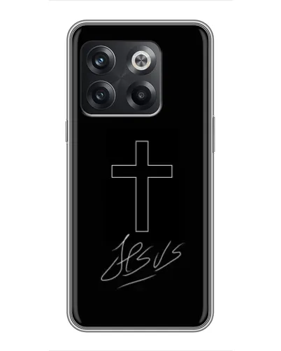 Чехол для OnePlus 10T с картинкой «Графический крест Jesus» Чехол для OnePlus 10T с картинкой «Графический крест Jesus»
