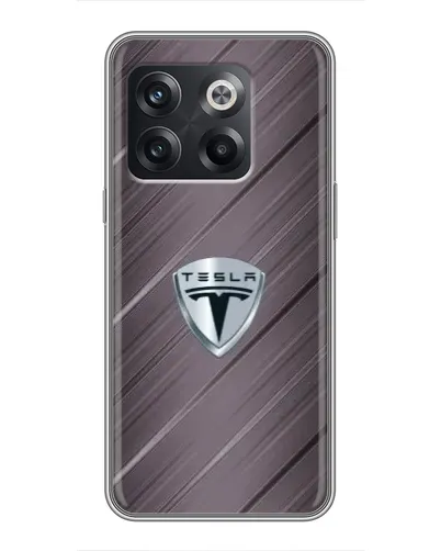 Чохол для OnePlus 10T з картинкою «Металева текстура Tesla»