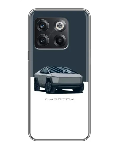 Чохол для OnePlus 10T з картинкою «Сріблястий Cybertruck Tesla»