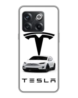 Чохол для OnePlus 10T з картинкою «Tesla White Style»