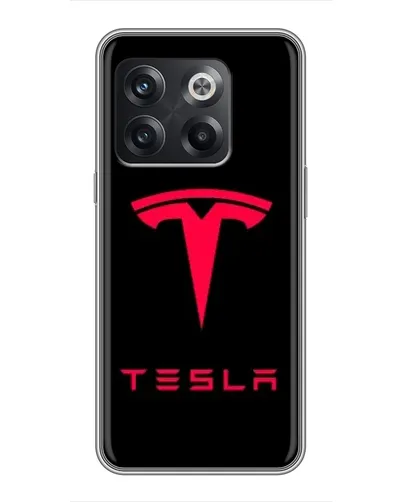 Чохол для OnePlus 10T з картинкою «Tesla Red Logo»
