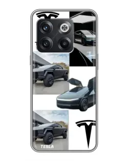 Чохол для OnePlus 10T з картинкою «Колаж Cybertruck Tesla»