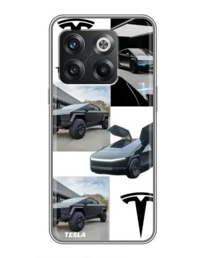 Чохол для OnePlus 10T з картинкою «Колаж Cybertruck Tesla»