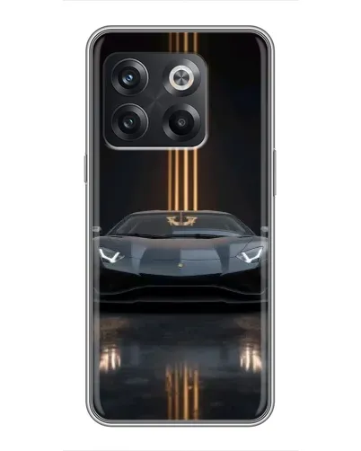 Чохол для OnePlus 10T з картинкою «Lamborghini золоті лінії»