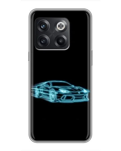 Чохол для OnePlus 10T з картинкою «Неоновий контур Lamborghini»