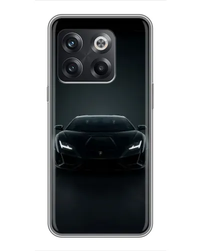 Чохол для OnePlus 10T з картинкою «Чорний Lamborghini Aventador»