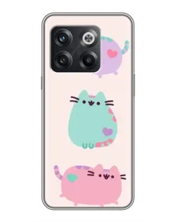 Чохол для OnePlus 10T з картинкою «Pusheen тріо»