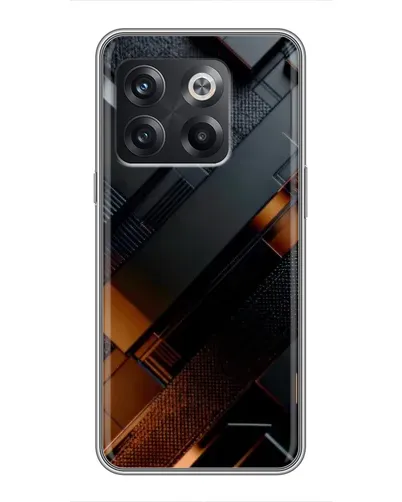 Чохол для OnePlus 10T з картинкою «Чорні геометричні блоки»