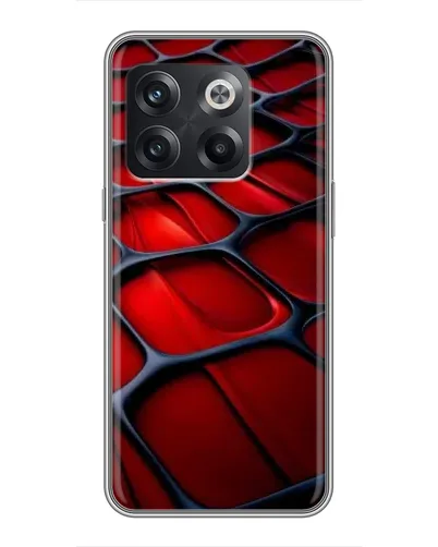 Чохол для OnePlus 10T з картинкою «Червона глянцева сітка»