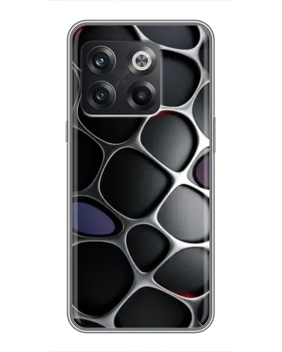 Чохол для OnePlus 10T з картинкою «Об'ємна темна решітка»