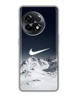 Чехол для OnePlus 11 Pro с картинкой «Nike — зимние горы» Чехол для OnePlus 11 Pro с картинкой «Nike — зимние горы»