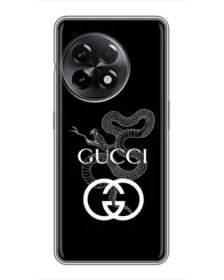Чохол для OnePlus 11 Pro з картинкою «Gucci — срібна змія»