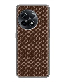 Чохол для OnePlus 11 Pro з картинкою «Gucci — шоколадна сітка» Чохол для OnePlus 11 Pro з картинкою «Gucci — шоколадна сітка»