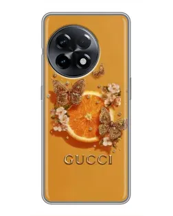 Чохол для OnePlus 11 Pro з картинкою «Gucci — золоті метелики» Чохол для OnePlus 11 Pro з картинкою «Gucci — золоті метелики»