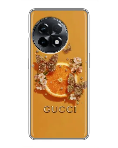 Чехол для OnePlus 11 Pro с картинкой «Gucci — золотые бабочки» Чехол для OnePlus 11 Pro с картинкой «Gucci — золотые бабочки»