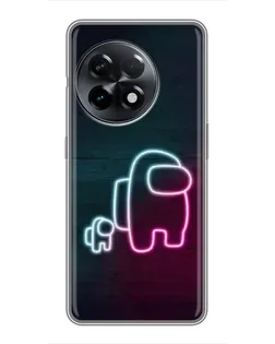 Чехол для OnePlus 11 Pro с картинкой «Among Us неон-арт» Чехол для OnePlus 11 Pro с картинкой «Among Us неон-арт»