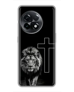 Чехол для OnePlus 11 Pro с картинкой «Лев и Крест»