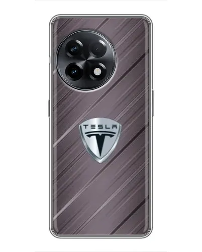 Чехол для OnePlus 11 Pro с картинкой «Металлическая текстура Tesla»