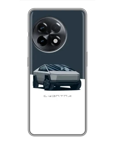 Чехол для OnePlus 11 Pro с картинкой «Серебристый Cybertruck Tesla»