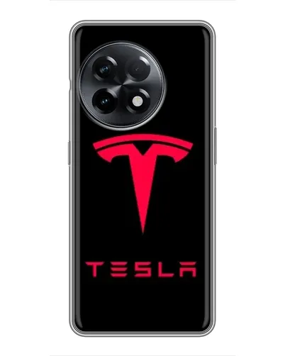 Чехол для OnePlus 11 Pro с картинкой «Tesla Red Logo»