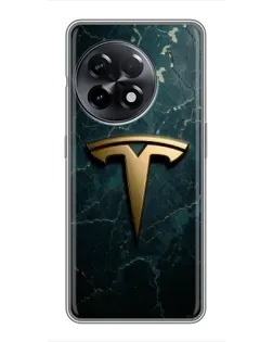 Чехол для OnePlus 11 Pro с картинкой «Мраморная Tesla Gold»