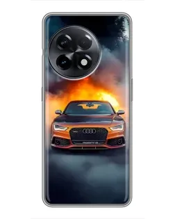 Чохол для OnePlus 11 Pro з картинкою «Audi у вогняному диму»
