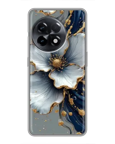Чехол для OnePlus 11 Pro с картинкой «Белый цветок и золотой флюид» Чехол для OnePlus 11 Pro с картинкой «Белый цветок и золотой флюид»