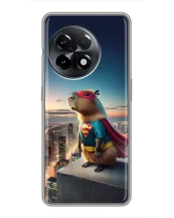Чохол для OnePlus 11 Pro з картинкою «Капі-мен супергерой» Чохол для OnePlus 11 Pro з картинкою «Капі-мен супергерой»