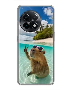 Чохол для OnePlus 11 Pro з картинкою «Капібара на морі» Чохол для OnePlus 11 Pro з картинкою «Капібара на морі»