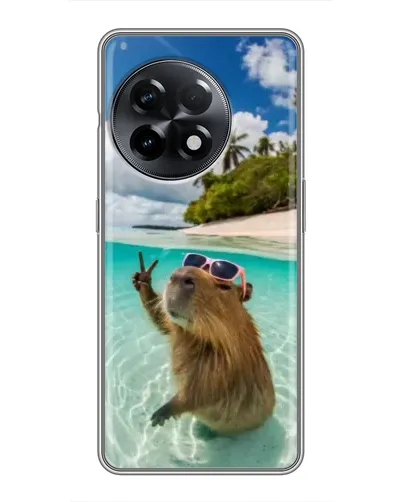 Чохол для OnePlus 11 Pro з картинкою «Капібара на морі»