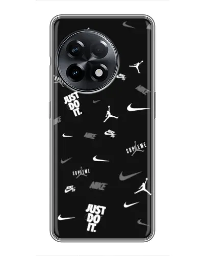 Чехол для OnePlus 11 с картинкой «Nike Black Pattern» Чехол для OnePlus 11 с картинкой «Nike Black Pattern»