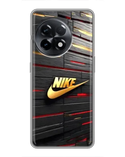 Чехол для OnePlus 11 с картинкой «Золотой Nike на металле» Чехол для OnePlus 11 с картинкой «Золотой Nike на металле»