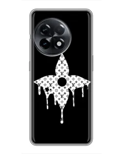 Чехол для OnePlus 11 с картинкой «Цветочная монограмма»
