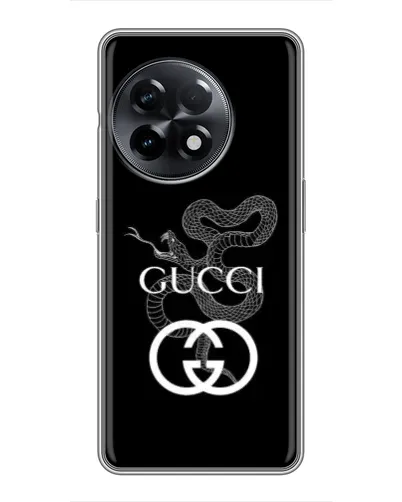 Чехол для OnePlus 11 с картинкой «Gucci — серебряная змея»