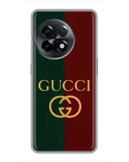 Чехол для OnePlus 11 с картинкой «Gucci — темно-зеленый градиент»