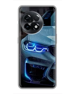 Чехол для OnePlus 11 с картинкой «Взгляд BMW с синими фарами» Чехол для OnePlus 11 с картинкой «Взгляд BMW с синими фарами»