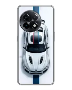 Чехол для OnePlus 11 с картинкой «Вид сверху — BMW M» Чехол для OnePlus 11 с картинкой «Вид сверху — BMW M»