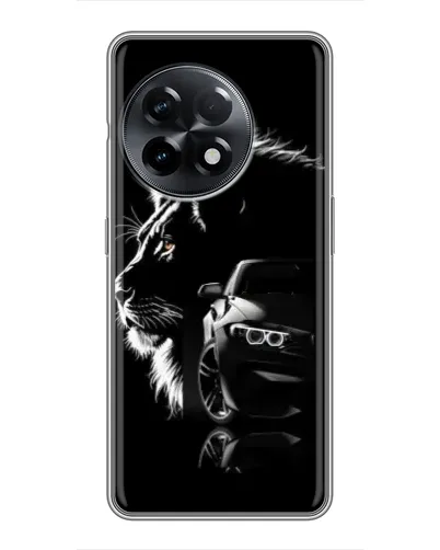 Чехол для OnePlus 11 с картинкой «BMW и лев»