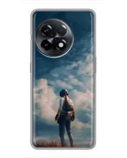 Чехол для OnePlus 11 с картинкой «Герой PUBG на скале»