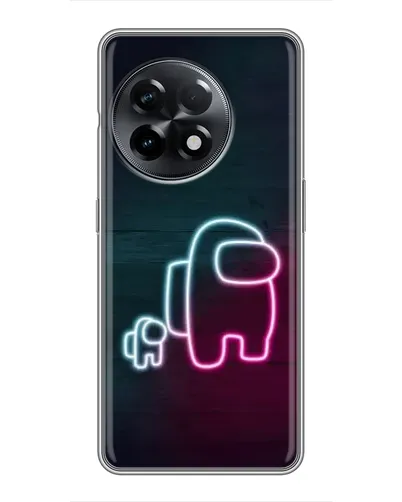 Чехол для OnePlus 11 с картинкой «Among Us неон-арт» Чехол для OnePlus 11 с картинкой «Among Us неон-арт»